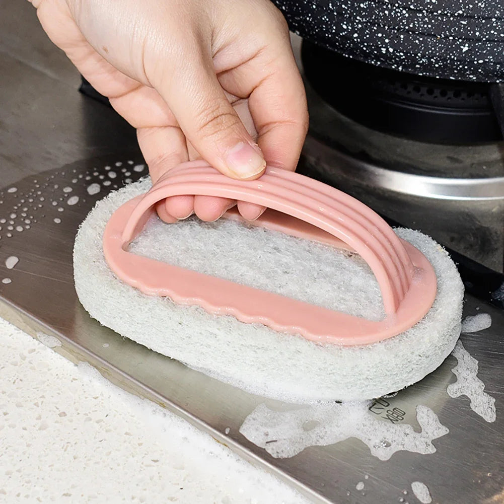 Handheld Multi-functional Bathtub Tile Cleaning Brush with Handle, Descaling Knife Pot Cleaner, Strong Stain Remover Brush HIP