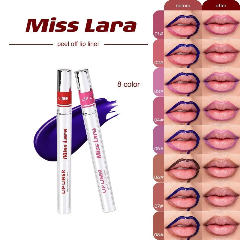 Waterproof Peel Off Lip Liner Pencil Long Lasting Lip Contour Makeup Pencil Transfer Resistant Smooth Lip Definer Daily Cosmetic HIP