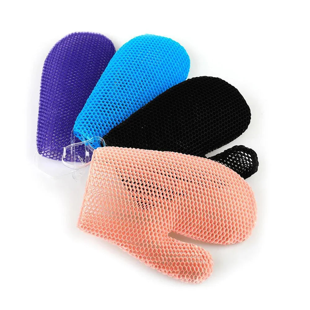 Elastic TPU Exfoliating Shower Glove Quick Dry Body Scrubber Sponge Bathroom Body Cleaning Supplies Honeycomb Weave Shower Glove HIP