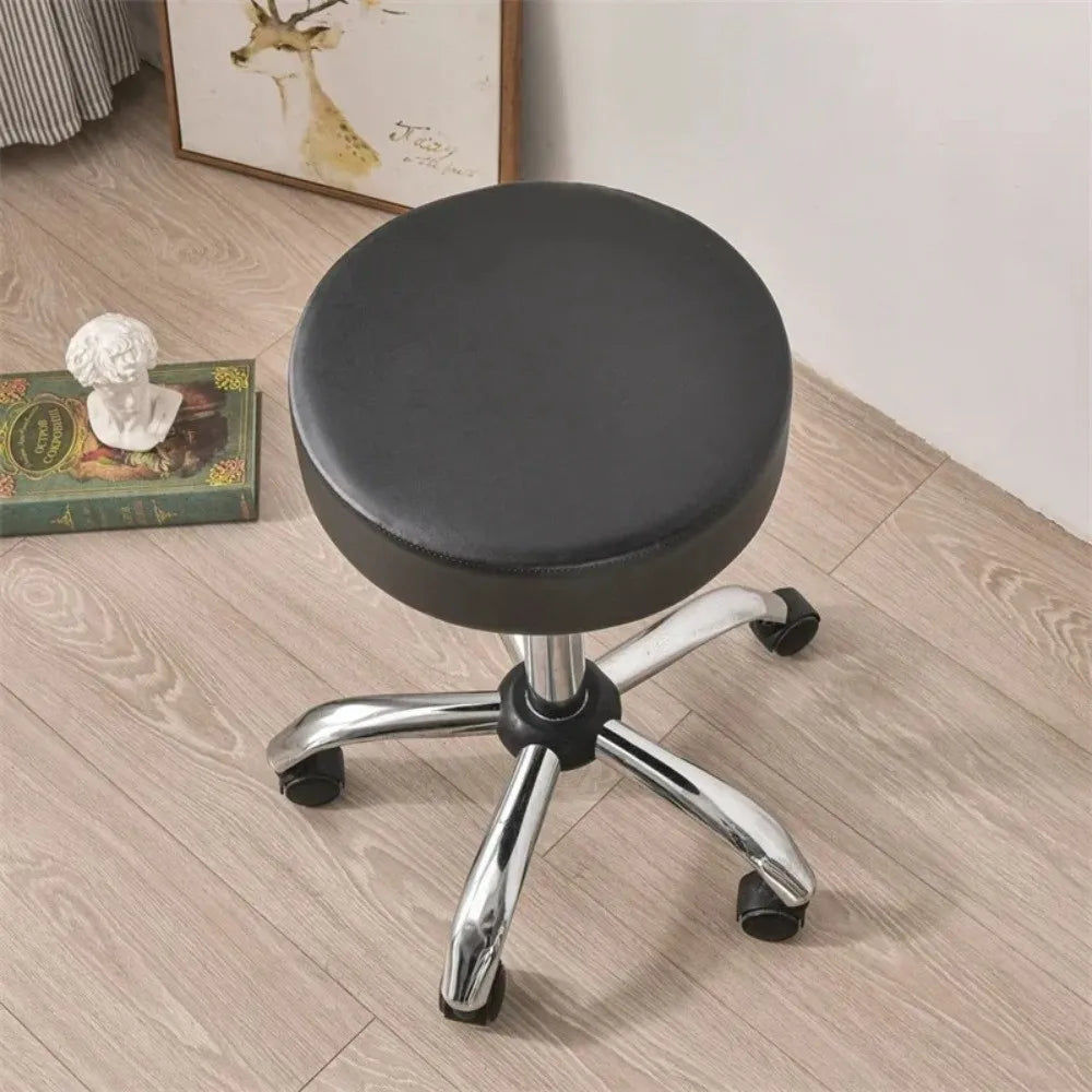 PU Leather Round Bar Stool Cover – Waterproof & Dustproof Stool Seat Cover HIP