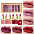 SAM SUGAR 6-Pc Matte & Pearlescent Lipstick Set | Long Lasting Lipstick Set HIP A Full Size