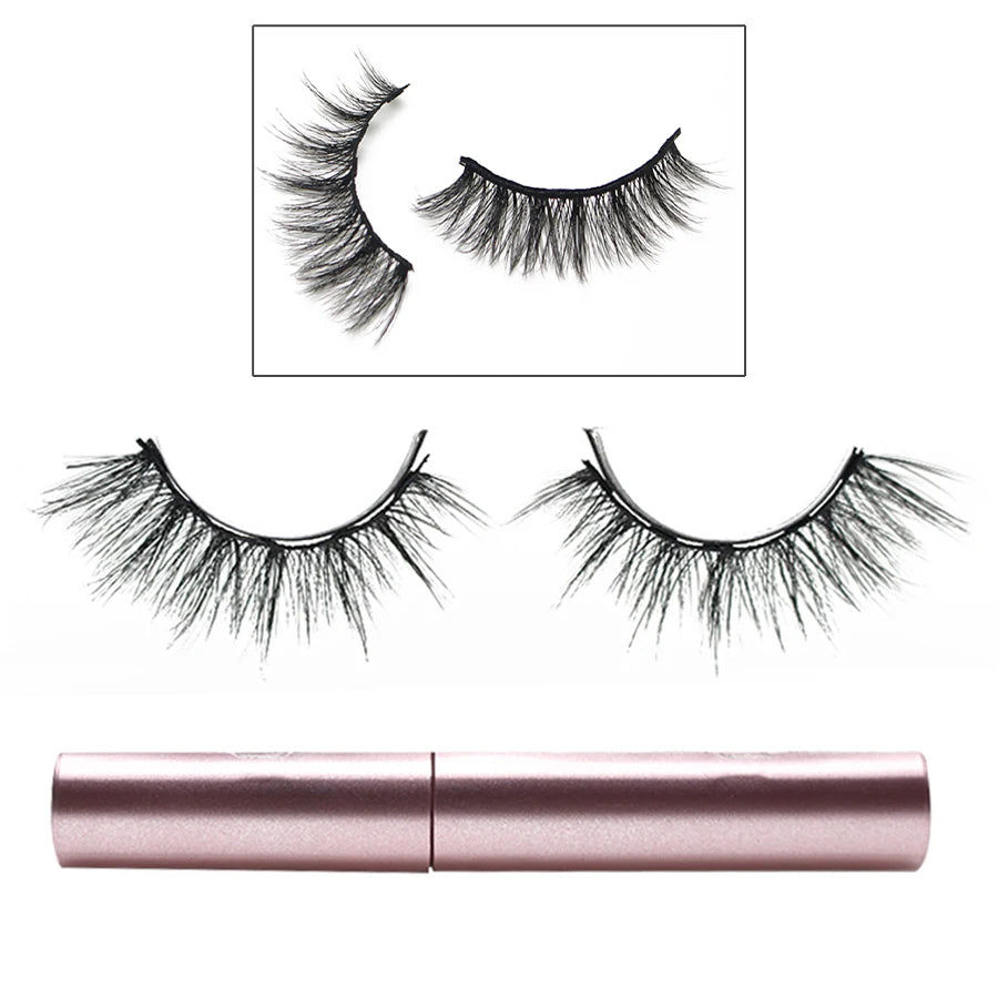 1 Pair Magnetic Eyelashes 3D Mink False Eyelash Magnetic Eyeliner Waterproof Long Lasting Fake Eyelash Tweezer Kit 18 Styles HIP SA121