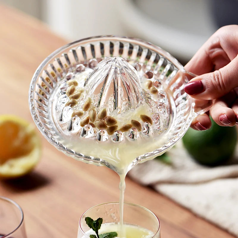 Glass Manual Citrus Juicer – Handheld Orange & Lemon Squeezer Manual Citrus Juicer HIP