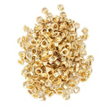 250-Piece Gold Metal Eyelets 4.5mm with Storage Box Metal Binding Eyelets HIP Gold