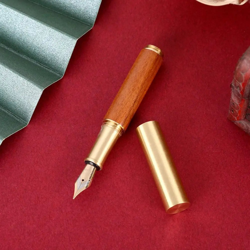 Vintage Brass & Sandalwood Mini Pocket Gel Pen | Gift Mini Pocket Pen HIP