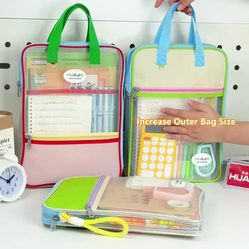 L-Shape Mesh File Bag – Large Document Organizer Tote Mesh File Organizer HIP