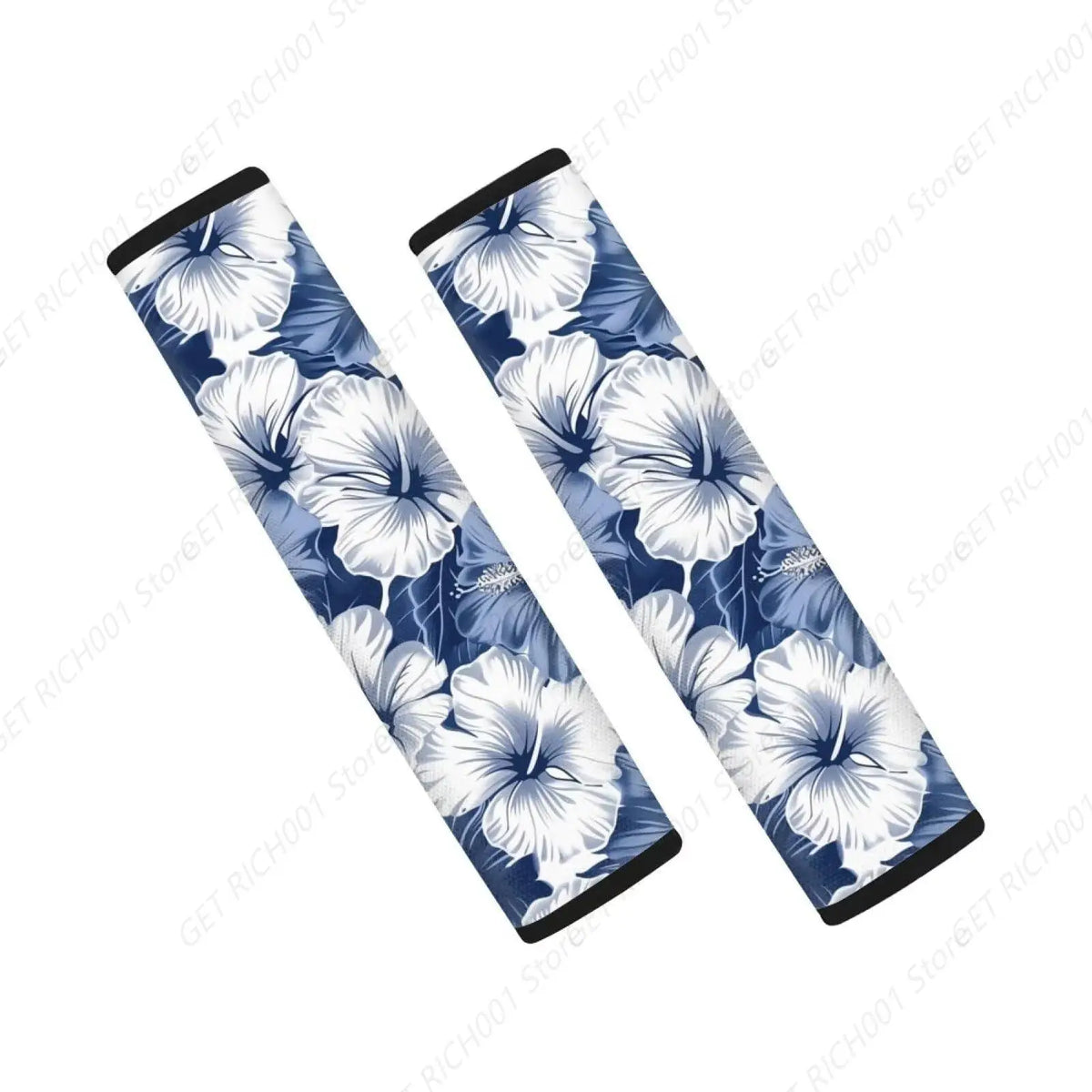 Blue Hibiscus Seat Belt Shoulder Pad Covers – Set of 2 Seat Belt Pad Cover HIP 1