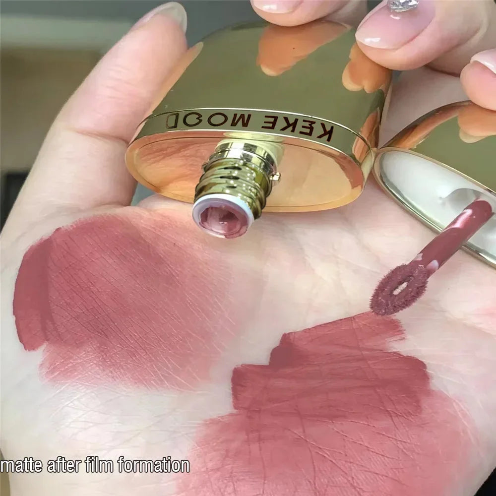Mirror Water Lip Glaze To Matte Lipstick Makeup Waterproof Long Lasting Lip Gloss Rich Color Silky Not Fade Lips Mud Lip Tint HIP