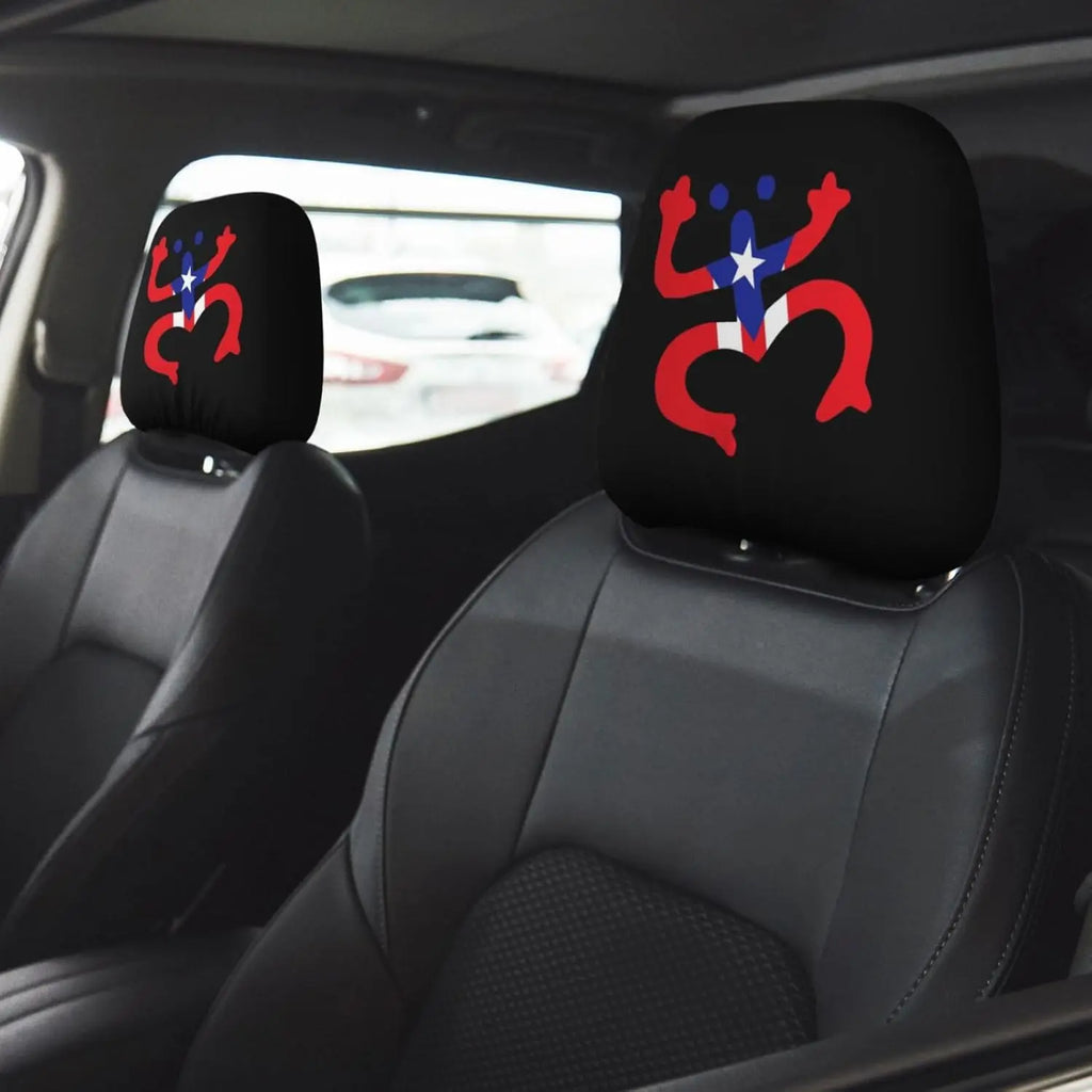 Puerto Rico Taino Car Headrest Covers – Universal Fit Set of 2 Car Headrest Cover HIP