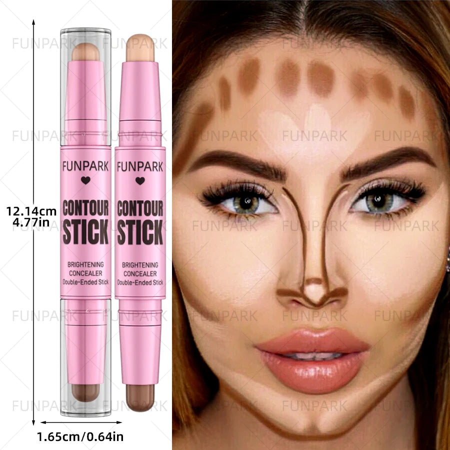 FUNPARK Double-Ended Contour & Highlight Stick | All Skin Tones Contour Highlight Stick HIP