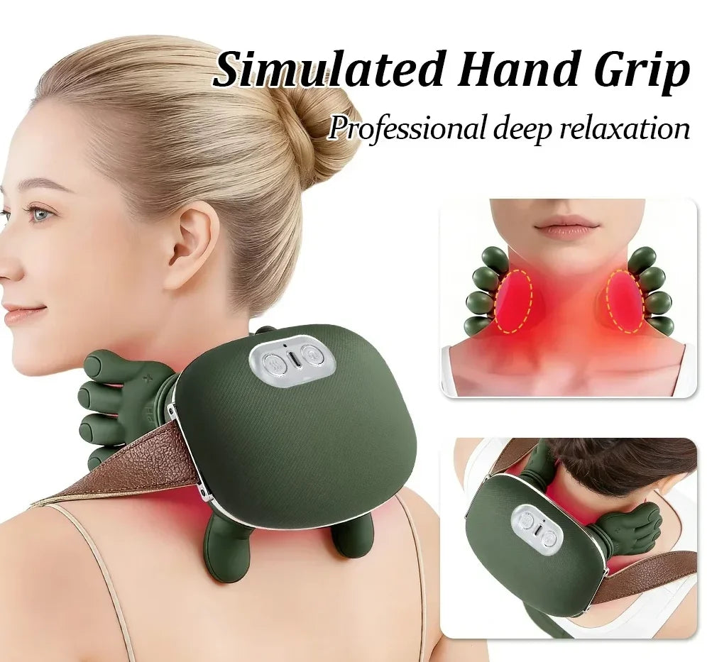 Portable Smart Neck & Shoulder Massager | USB Rechargeable Neck Shoulder Massager HIP