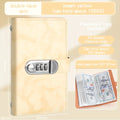 Marble PU Savings Binder – 100 Pockets & Password Lock A6 Cash Savings Binder HIP Yellow