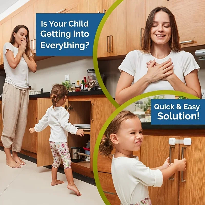 Children's Safety Cabinet Locks for Drawers, Doors & Appliances Child Safety Lock HIP