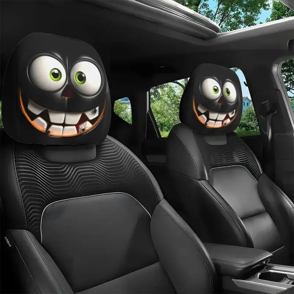 2-Pack Cartoon Car Headrest Covers – Breathable & Elastic Car Headrest Cover HIP Style 2