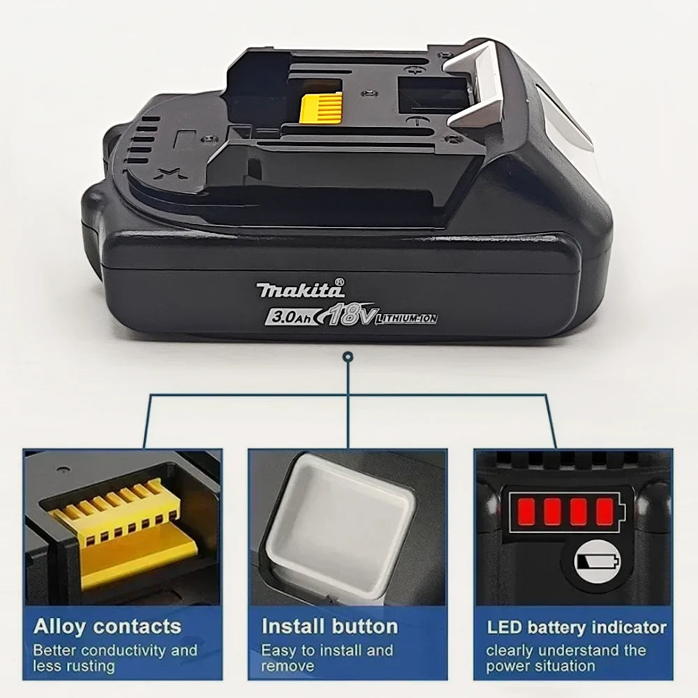 Makita 18V 3Ah Li-Ion Battery – BL1830 BL1840 BL1850 Compatible Power Tool Battery HIP