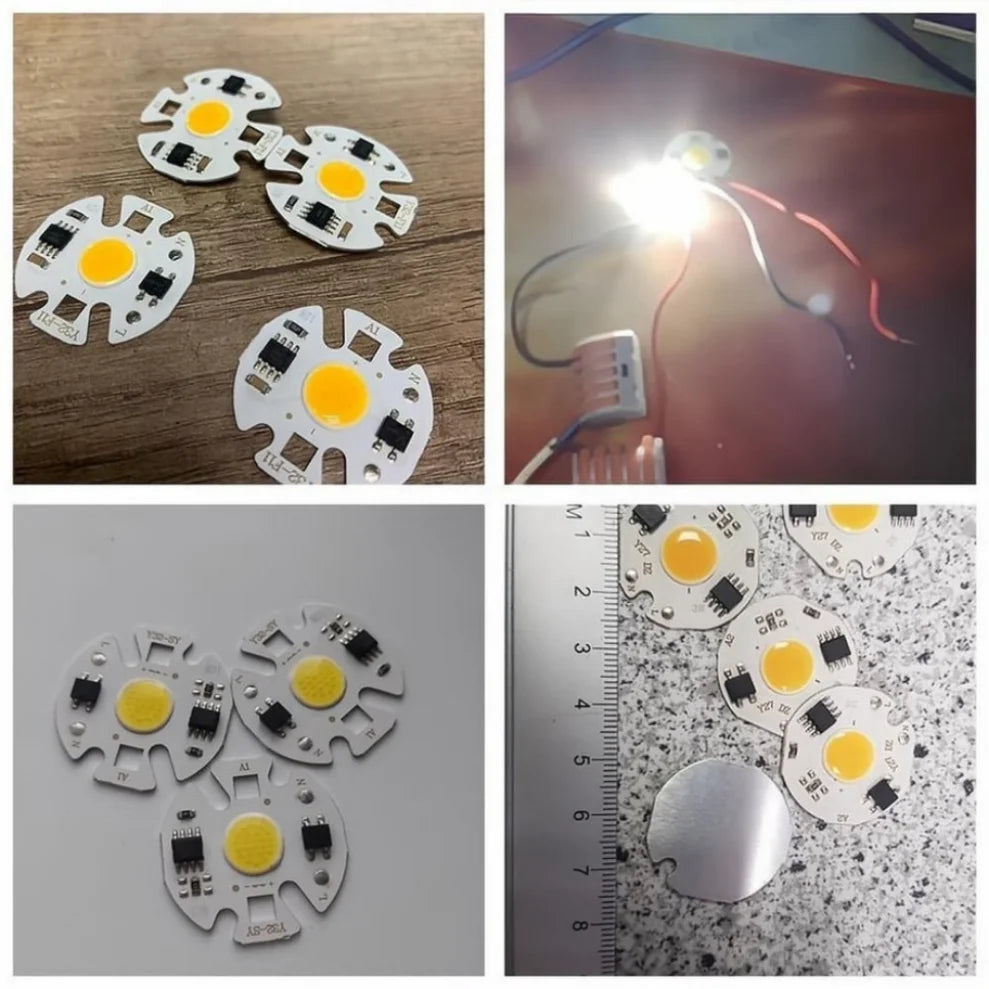 LED COB Chip 3W–12W AC 220V Smart IC No Driver – IP65 DIY LED COB Chip HIP