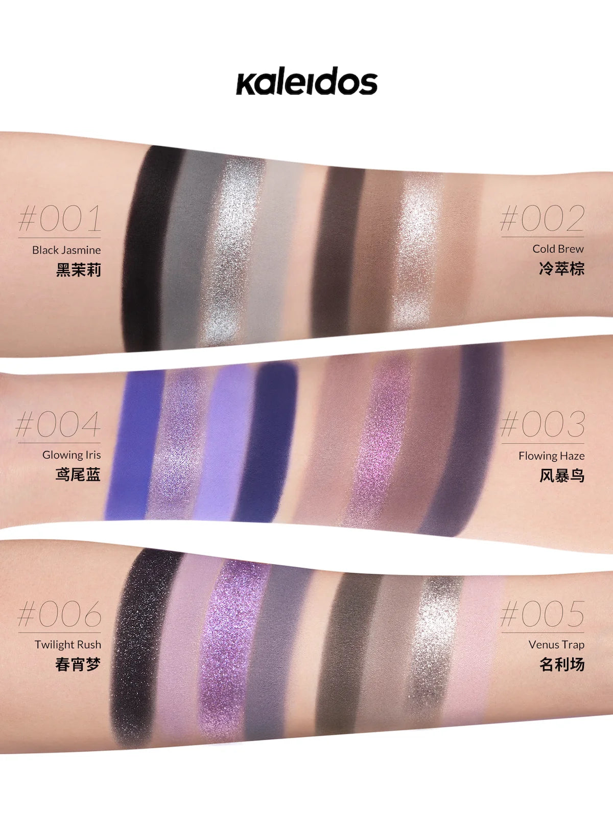 Kaleidos 4-Color Eyeshadow Palette – Smoky, Shimmer & Matte Eyeshadow Palette HIP