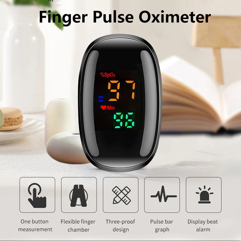 Non-Contact Infrared Thermometer & LED Pulse Oximeter Digital Health Monitor HIP
