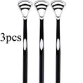 Dual-Sided Tongue Scraper & Brush – Fresh Breath | RUZOFO Tongue Scraper HIP C758-Black 3pcs