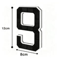 12Cm/4.7In LED Address Sign 0‑9 & ABCD With 1000Mah Battery Solar Wall Number Letter Light For Door Porch Garden HIP Number 9