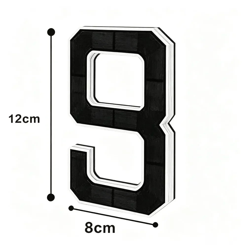 12Cm/4.7In LED Address Sign 0‑9 & ABCD With 1000Mah Battery Solar Wall Number Letter Light For Door Porch Garden HIP Number 9