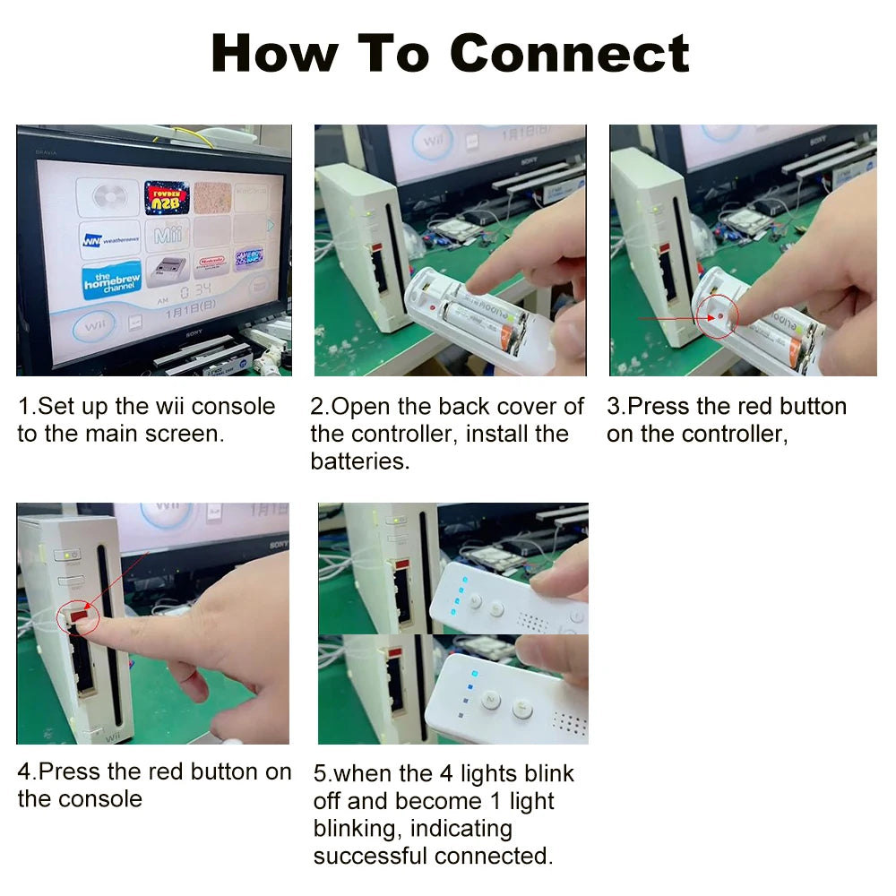 2-in-1 Bluetooth Wireless Controller Kit for Nintendo Wii/Wii U Wireless Game Controller HIP