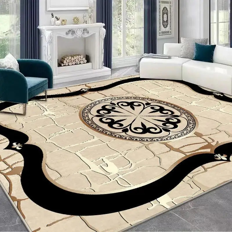 Geometric Nordic Area Rug – Modern Living Room & Bedroom Mat Area Rug HIP 3 40X60cm-Felt