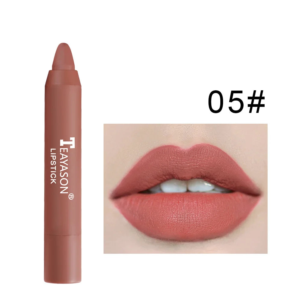 TEAYASON Velvet Matte Lip Crayon – Long-Lasting High Pigment Matte Lip Crayon HIP 05 Full Size