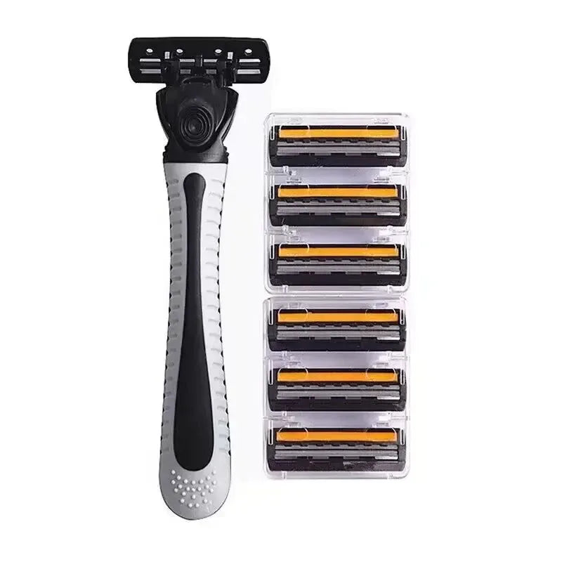Men's Reusable Two-Layer Razor – Multi-Tool Head Change Manual Men's Razor HIP