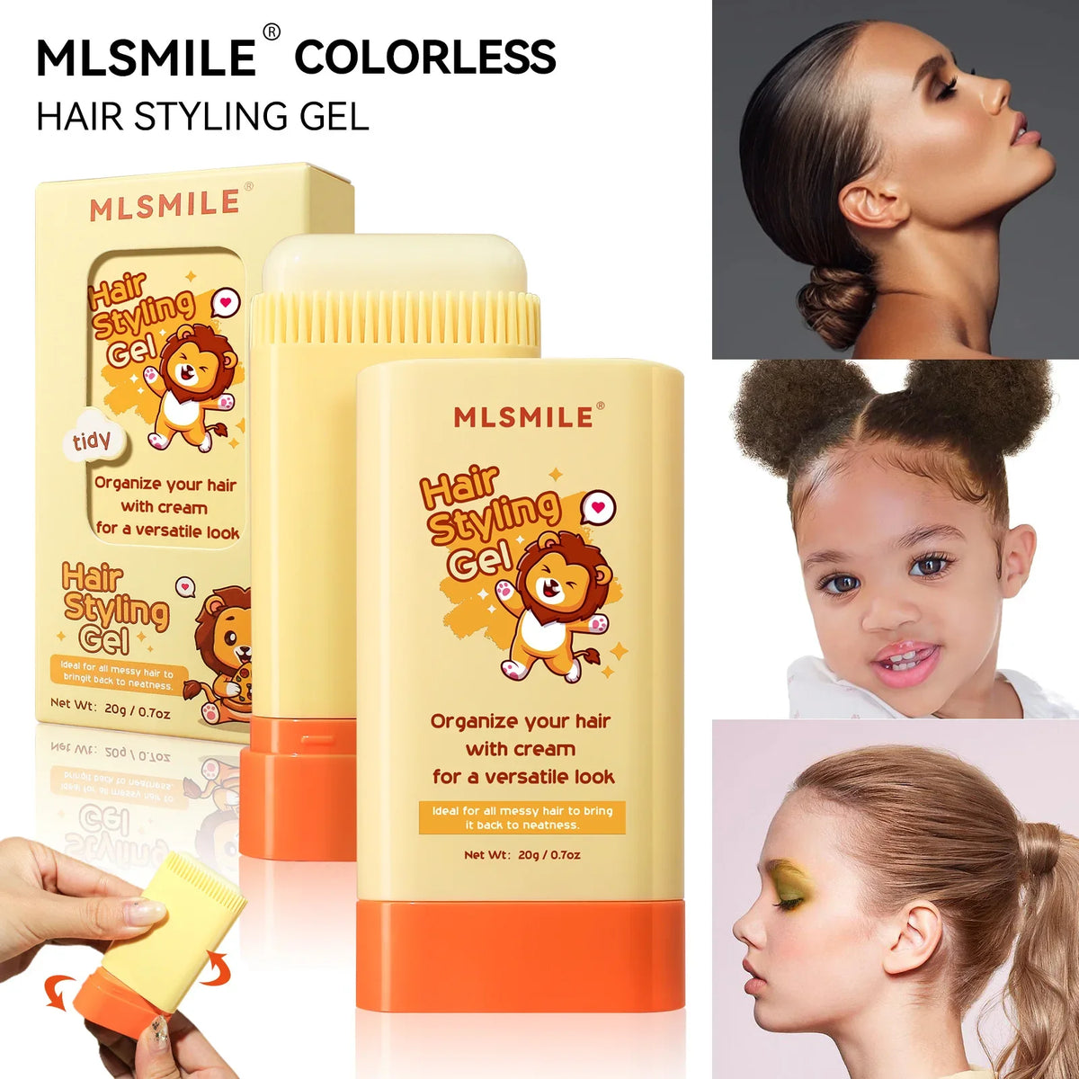 MLSMILE Hair Wax Stick 20g – Anti-Frizz Edge Styler Hair Wax Stick HIP