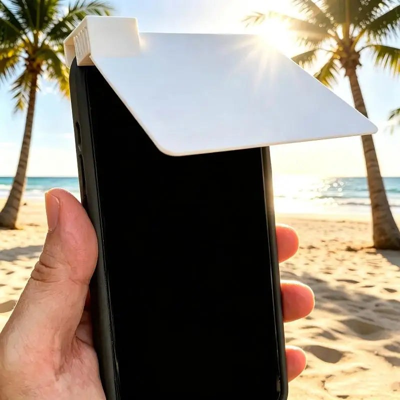 Universal Phone Sun Shade Clip – Anti-Glare Screen Visor Phone Screen Visor HIP White no