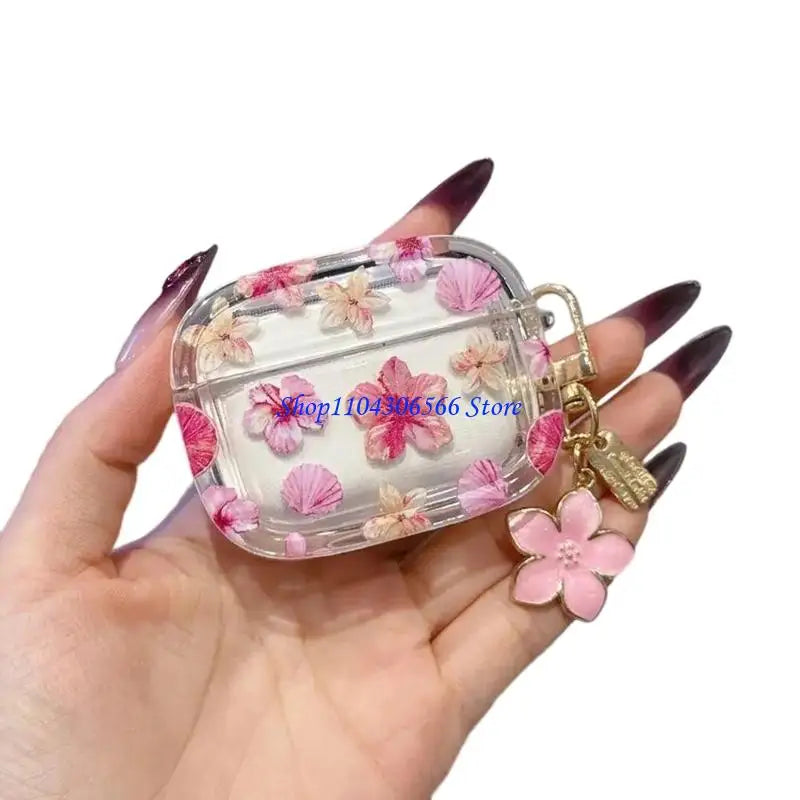 Floral Silicone Wireless Earbud Case – Soft Protective Cover Earbud Protective Case HIP A for airpods 1to2 CN