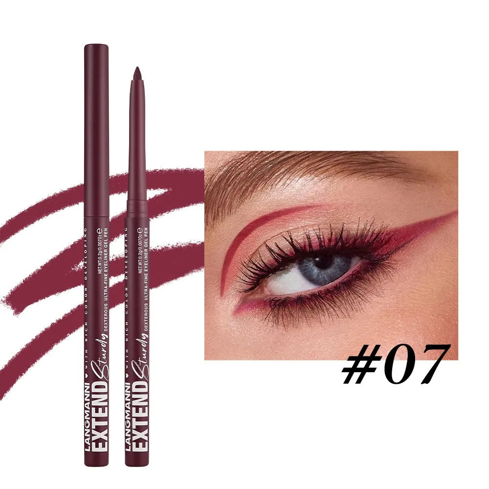 Waterproof Eyeliner Gel Pencil Matte Glitter Lying Silkworm Eye Shadow Pen Brown No Smudge Quick Drying Rotatable Eyeliner Stick HIP 07