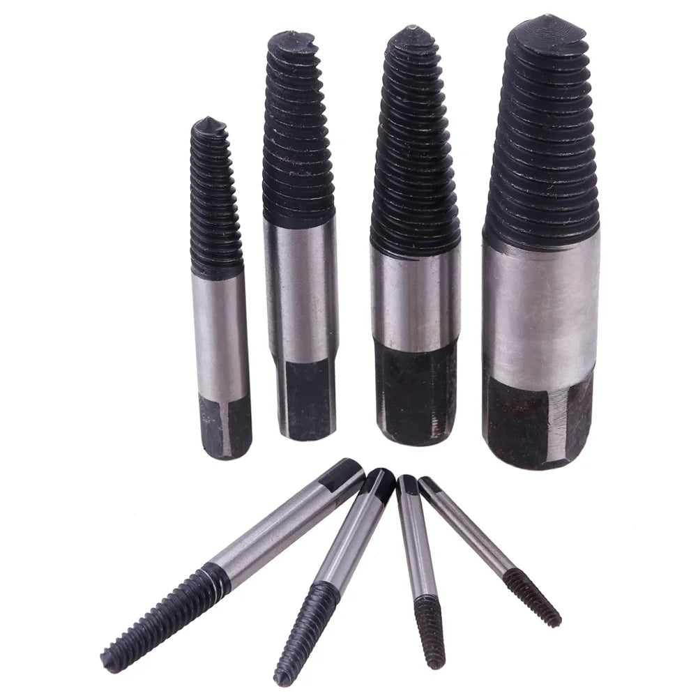 Screw Remover Extractor Drill Bits Carbon Steel Guide Set Broken End Bolt Removal Drill Set Damaged Bolts Remover Tools 1/8PCS HIP