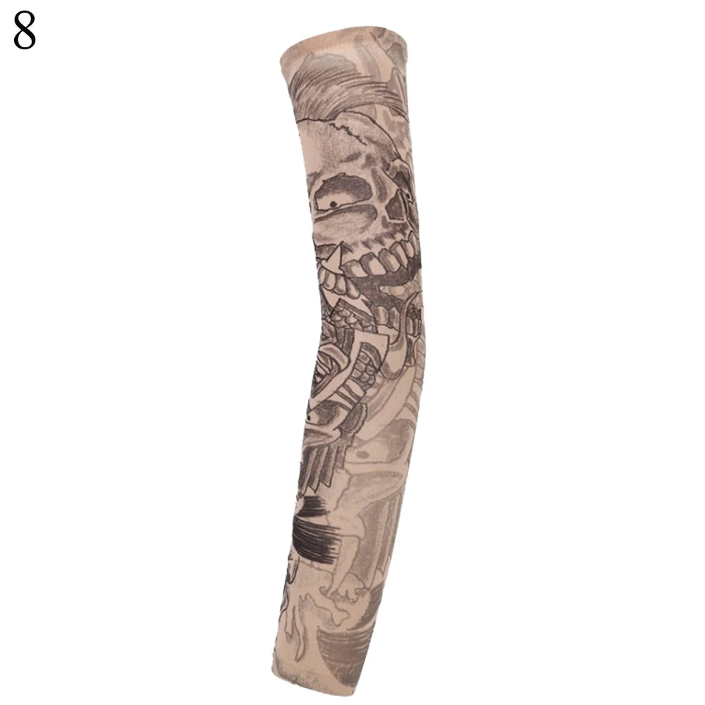 Flower Tattoo Arm Sleeves – UV Sun Protection, Men & Women UV Arm Sleeve HIP 8