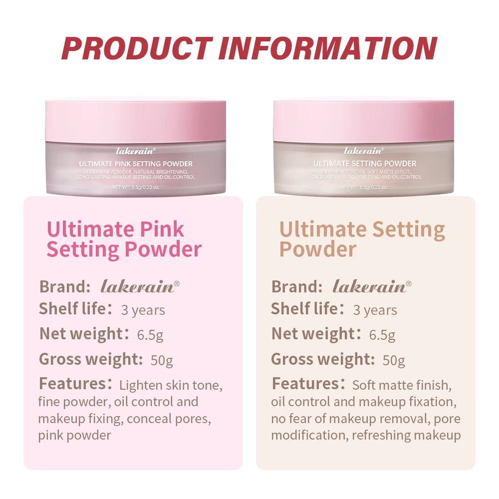 Setting Powder Ultimate Blurring Full Size long-Lasting Soft Matte Finish Oil Control and Makeup Fixation Modification one Size HIP