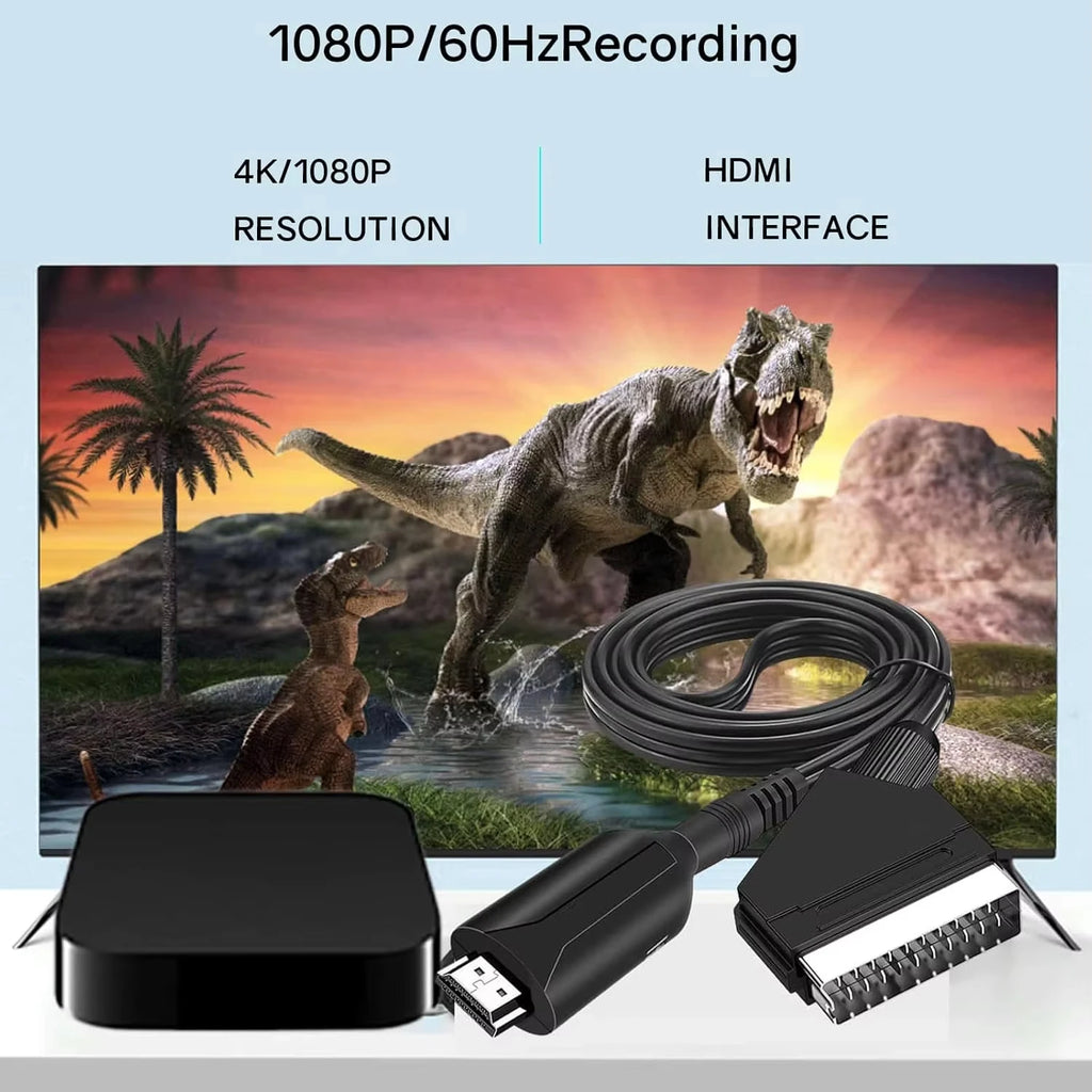 SCART to HDMI Converter Cable – 720p/1080p for HDTV & DVD HDMI Converter Adapter HIP