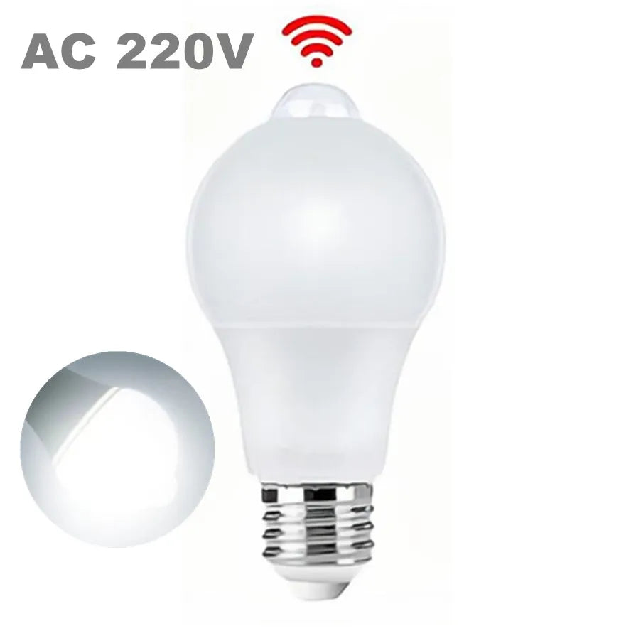 E27 PIR Motion Sensor LED Bulb 12W–20W | AC 85–265V Motion Sensor LED Bulb HIP 15W AC 220V-white