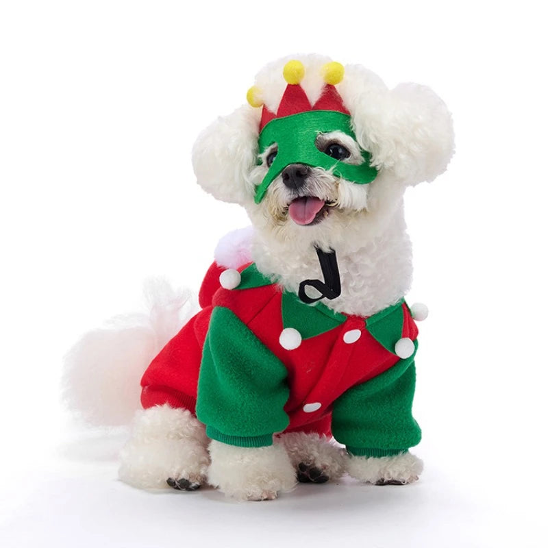 Halloween & Christmas Plush Dog Sweater – Warm Pet Costume Dog Costume Sweater HIP