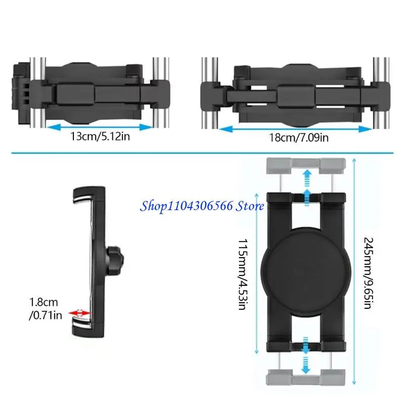 Telescopic Car Headrest Phone & Tablet Holder – 360° Rotating Car Headrest Mount HIP