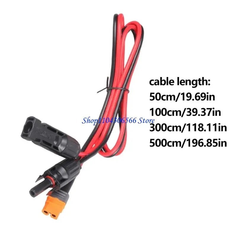 MC4 to XT60IF Female Solar Power Cord – 12AWG Heavy Duty Solar Power Cable HIP