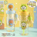 Bubu & Dudu Panda Cartoon Straw Cup – 650ml Portable Gift Cup Cartoon Straw Cup HIP 2 Pcs