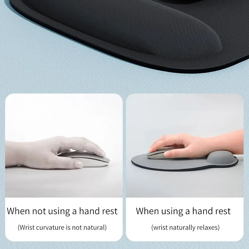 Ergonomic Mouse Pad with Wrist Rest – Anti-Slip, Soft Foam Wrist Rest Mouse Pad HIP