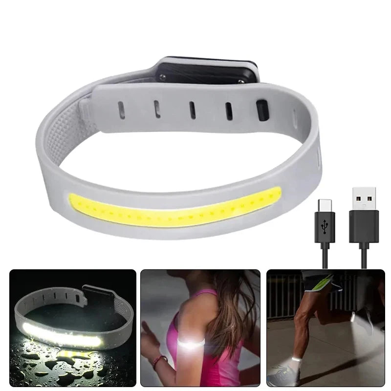COB Wristband Flashlight USB-C Rechargeable IPX4 – 3 Modes Wristband Flashlight HIP