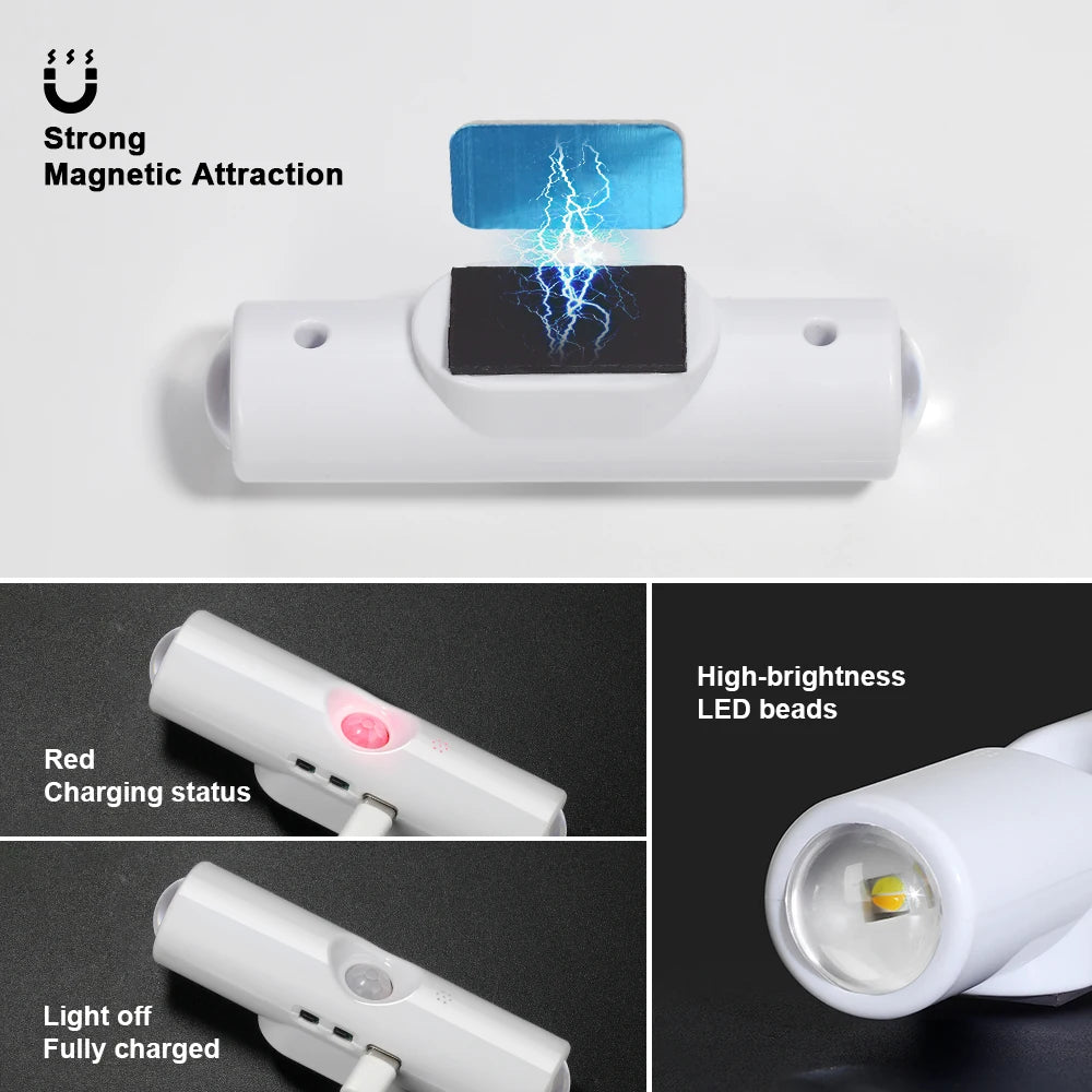 RGB LED Motion Sensor Night Light – USB Rechargeable | YNL LED Night Light HIP