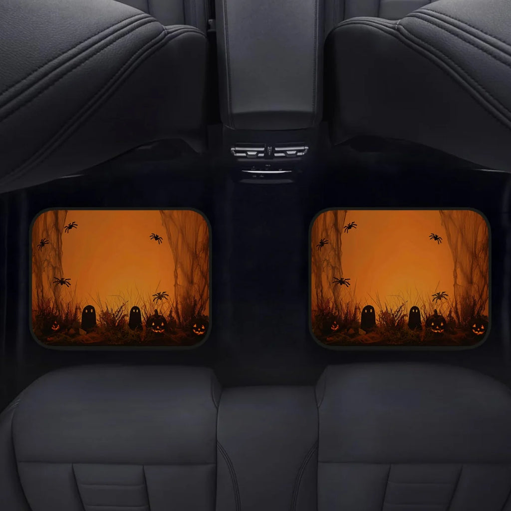 4-Pc Halloween Pumpkin Spider Car Floor Mats – Waterproof Car Floor Mats HIP