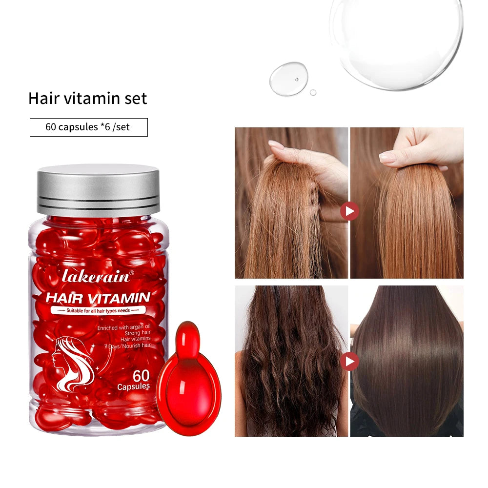 Hair Treatment Serum&Hair care capsules Comfort Hair Care Vitamin Oil Multi-functional Strengthening Smoothing Hair Care Liquid HIP 1red