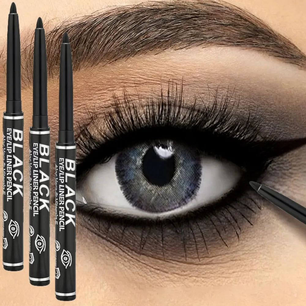 1/3pcs/Silky Black Brown Eyeliner Smooth Waterproof and Sweatproof Long-lasting Lying Silkworm Lower Eye Lash Pen Makeup HIP 3Pcs