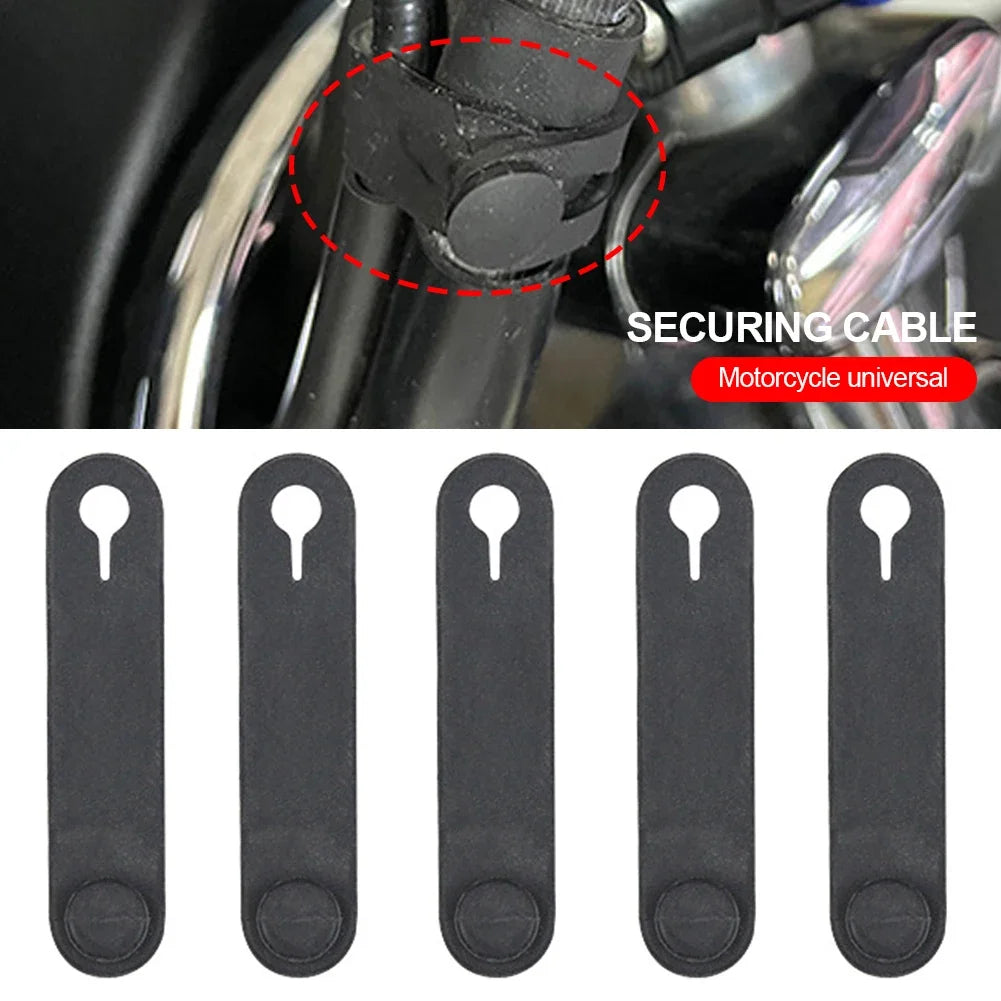 5Pcs 5/9cm Rubber Cable Ties For Securing Cable Ties Wiring Harness Rubber Bands Motorcycle Electric Vehicle Accessories HIP