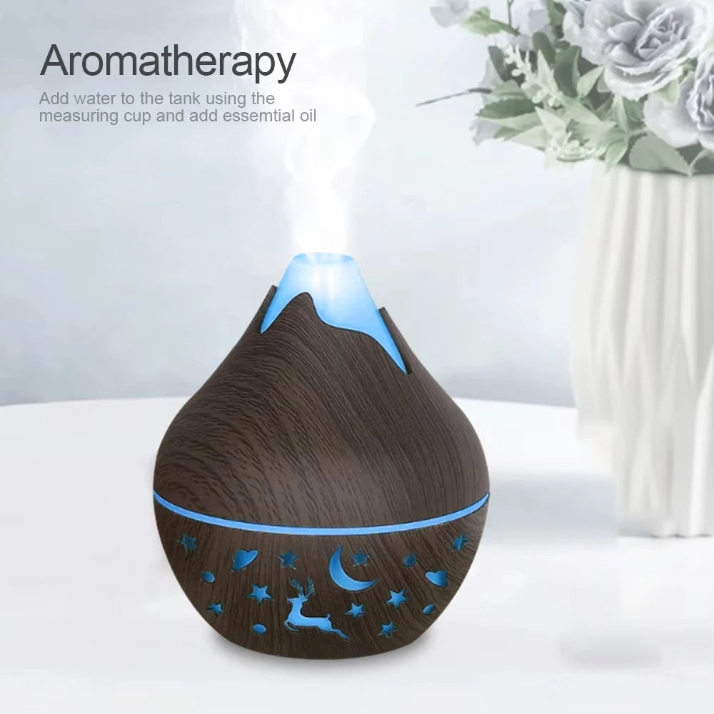 200ml USB Cool Mist Aroma Diffuser – Wood Grain Humidifier Aroma Diffuser Humidifier HIP